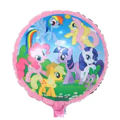 Balon din Folie de Aluminiu Rotund, My Little Pony Group Party, 45 x 45 cm