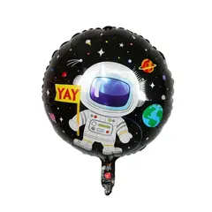 Balon din Folie de Aluminiu Rotund, Astronaut Yay Space Adventure, 45 x 45 cm