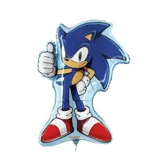 Balon din Folie de Aluminiu Figurină Sonic the Hedgehog, Decor Aniversar Băieți, 68 x 48 cm