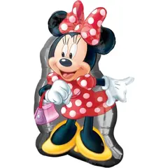 Balon din Folie de Aluminiu Tip Figurină, Model Minnie Mouse cu Poșetă, 70 x 40 cm