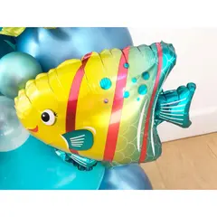Balon din Folie de Aluminiu Figurină Pește Tropical Multicolat, 78 x 56 cm