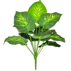 Buchet de Frunze Artificiale Decorative, Model Exotic cu 8 Ramificații, Înălțime 42 cm