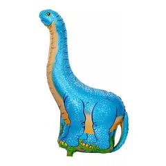 Balon din Folie Metalizata, Model Figurina Dinozaur Diplodocus (Gat Lung), 95 x 37 cm