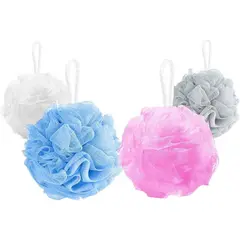 Burete de Baie din Plasă Multistrat, Spumare Bogată, Diametru 12 cm, Diverse Culori