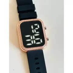 Ceas de Mână pentru Femei, Digital LED cu Bandă de Silicon