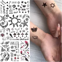 Tatuaj Temporar cu Aspect Realist, Rezistent la Apă, Dimensiuni 18.5 x 11.5 cm, Diverse Modele