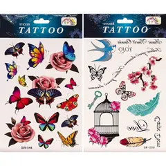 Tatuaj Temporar Semipermanent, Rezistent la Apă, Design Detaliat, Dimensiuni 19 x 13.5 cm, Diverse Modele