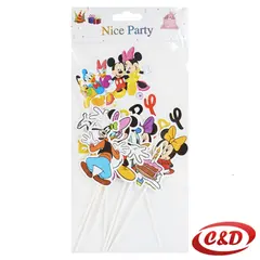 Set 8 decorațiuni tort și cupcakes Clubul lui Mickey, 18 cm