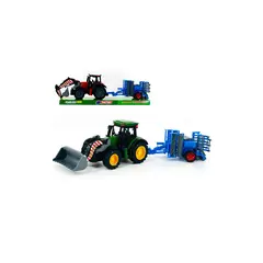 Tractor de Jucărie cu Cupă Mobilă și Semănătoare Agricolă, Ansamblu Complet pentru Fermă, 45 cm