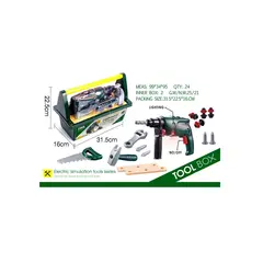 Set Complet „Micul Meșter” – Trusă de Scule cu Bormașină Electrică Interactivă și Accesorii de Construcție