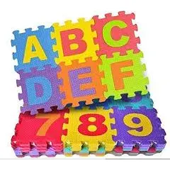 Covoraș Puzzle din Spumă „Edu-Soft” – Set Litere și Cifre, 36 Piese, Protecție Termică și Antiderapantă