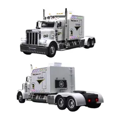 Machetă Metalică TIR American Peterbilt, Lumini și Sunete, 24 cm – Alb