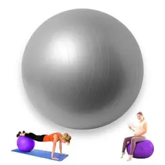 Minge Pilates și Fitness, Diametru 75 cm – Culoare Gri Metalizat