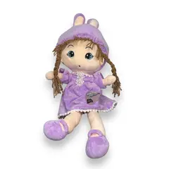 Păpușă de Pluș Muzicală „Îngerașul Meu”, 50 cm, Culoare Mov – Jucărie cu Rugăciune