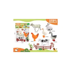 Set Figurine „Viața la Fermă” – Animale Domestice cu Gard și Accesorii de Peisaj