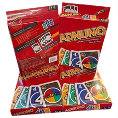 Joc de Cărți ADNUNO, Set Complet 112 Cărți, Include Cărți Wild Personalizabile și Instrucțiuni