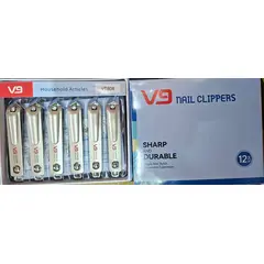 Set 12 Unghiere Profesionale "V9" pentru Colț și Pedichiură, Oțel Inoxidabil, Calitate Premium