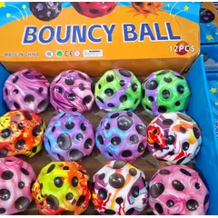 Set 12 Mingi cu Lumină LED Multicolore, Calitate Superioară, Design Texturat și Transparent, 6.5 cm