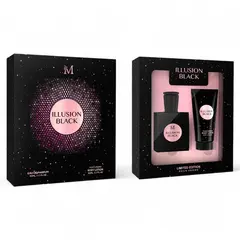 Casetă Cadou Damă ILLUSION BLACK (Parfum 50 ml + Loțiune de Corp 50 ml)