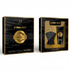 Casetă Cadou Bărbați G FOR MEN DEEP BLACK (Parfum 50 ml + Gel de Duș 50 ml)