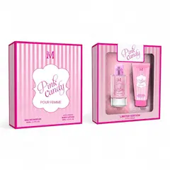 Casetă Cadou Damă M PINK CANDY (Parfum 50 ml + Loțiune de Corp 50 ml)