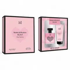 Casetă Cadou Femei NOTES & RHYTHM BLACK (Parfum 50 ml + Loțiune de Corp 50 ml)