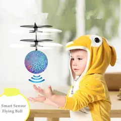 Minge Zburătoare Interactivă cu Inducție și Senzori Infraroșu, Iluminare LED Multicolore, Reîncărcabilă USB