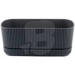 Jardinieră din Plastic pentru Flori FLORA, Capacitate 1,5 L, Formă Ovală