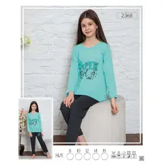 Set Pijamale Fete și Adolescente, Mânecă Lungă, Mix Modele (8-16 Ani)