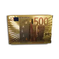 Set 10 Pachete Cărți de Joc Profesionale din Plastic, Design "Euro Currency", Impermeabile și Ultra-Flexibile