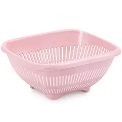 Strecurătoare din plastic 25 cm, formă pătrată rotunjită, mix de culori