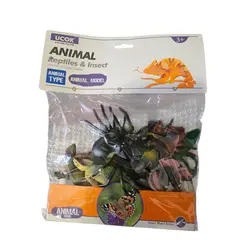 Set 12 Figurine Insecte și Nevertebrate pentru Copii, Colecția Insect World, Modele Realiste de Gândaci, Păianjen și Buburuză