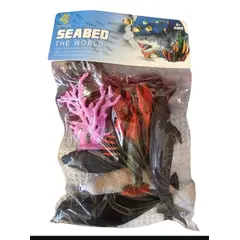 Set Figurine Animale Marine și Plante Subacvatice, Colecția Lumea Fundului Mării, Jucării Educative din Plastic pentru Copii, Dimensiuni Ambalaj 9 x 2 x 20 cm
