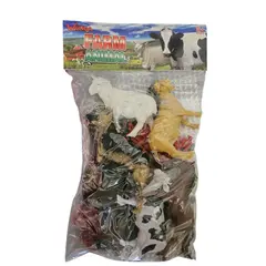 Set Figurine Animale de Fermă pentru Copii, Colecția Farm World, Include Vacă, Cal, Oaie, Capră, Gard și Plante Decorative