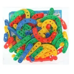 Set Joc de Construcție Interactiv tip Potcoave, Multicolor, Joc Educativ pentru Creativitate