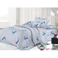 En-gros Lenjerie de pat finet 4 piese - geometric albastru 200 x 230 cm - vânzare en-gros pentru revânzare