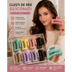 En-gros Clești de păr siliconați mărime mare 12 buc/set - vânzare en-gros pentru revânzare
