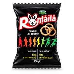 Covrigi dietetici cu tărâțe Ronțăilă fără sare și fără zahăr 250 g
