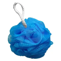 Burete de baie din plasă albastru exfoliere delicată