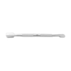 Cuțitaș profesional din inox cu împingător lat și spatulă plată, design antialunecare pentru îngrijirea cuticulelor