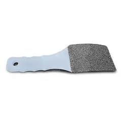Pilă pătrată pentru călcâie cu suprafață abrazivă robustă și mâner ergonomic alb-transparent
