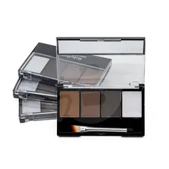 Fard de sprâncene Ruby Rose – kit 4 nuanțe cu pensulă