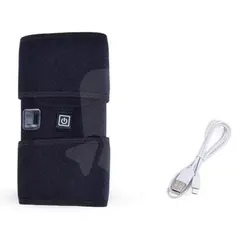 Genunchieră cu încălzire electrică, 3 niveluri temperatură, terapie caldă și rece, reglabilă, alimentare USB