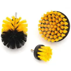 Set perii de curățare pentru bormașină cu peri duri, prindere hexagonală – 3 bucăți