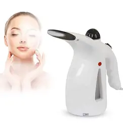 Steamer cu aburi SIKS pentru haine, aparat de călcat vertical portabil de mână pentru călătorie, rezervor 300 ml, perie inclusă, alb