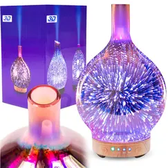 Umidificator de aer Freya cu aromaterapie și iluminare 3D RGB, 24×14×14 cm