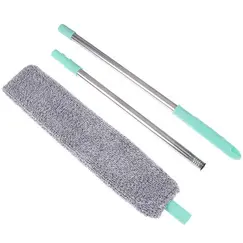 Mop din microfibră subțire cu mâner telescopic din aluminiu