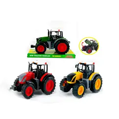 Cap Tractor Agricol de Jucărie, Motor cu Fricțiune (Friction Power), Design Robust, Detalii Realiste, Lungime 16 cm, Multicolor