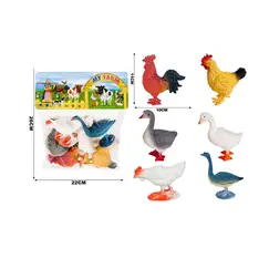 Set păsări de fermă din plastic pentru copii