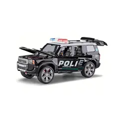 Mașină de Poliție Metalică de Colecție, Scara 1:22, Sunete de Sirenă și Lumini LED, Elemente Mobile (Uși, Capotă), Mecanism Pull-Back